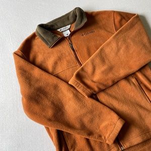 Vintage Burnt Orange Columbia Full Zip Fleece Jacket size L